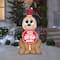 5ft. Airblown® Inflatable Christmas Dog with Santa Paws Sign
